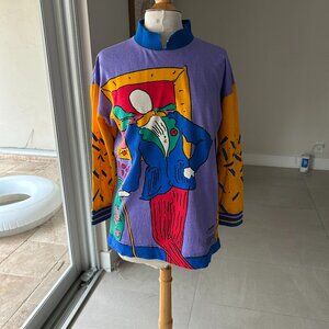 Peter Max Dapper Dega Vintage 1989 Shirt Size S